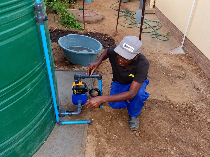 Greendale, Harare — 5,000 Litre Water Tank — Concrete Slab and 1 HP Booster Pump